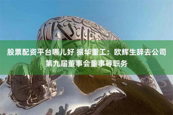 股票配资平台哪儿好 振华重工：欧辉生辞去公司第九届董事会董事等职务