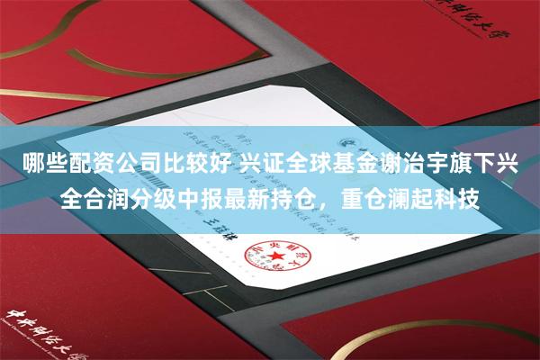 哪些配资公司比较好 兴证全球基金谢治宇旗下兴全合润分级中报最新持仓，重仓澜起科技